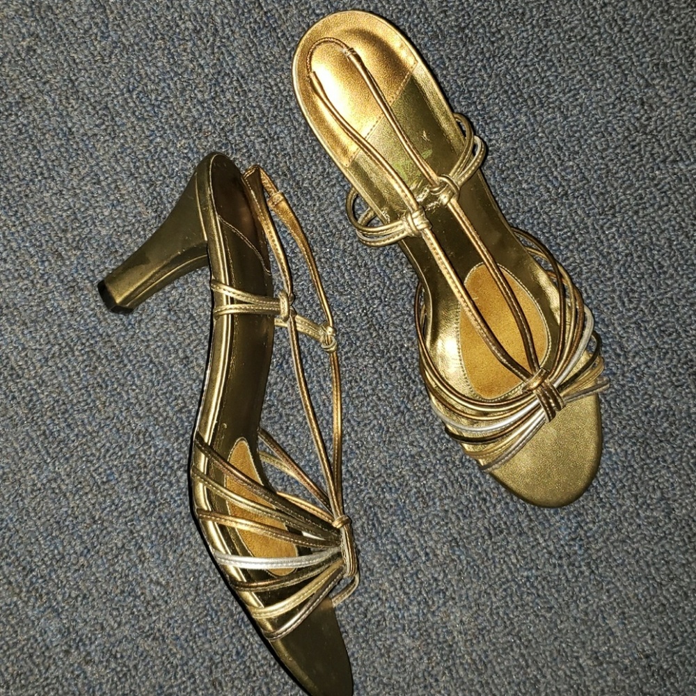 Womens Gold Designer Sandles